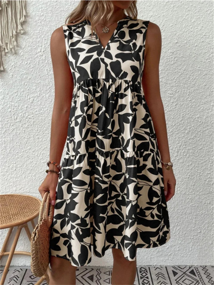 Tasha - Robe Midi Fluide Épanouissante