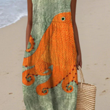 Lucie – Robe Sans Manches Artistique