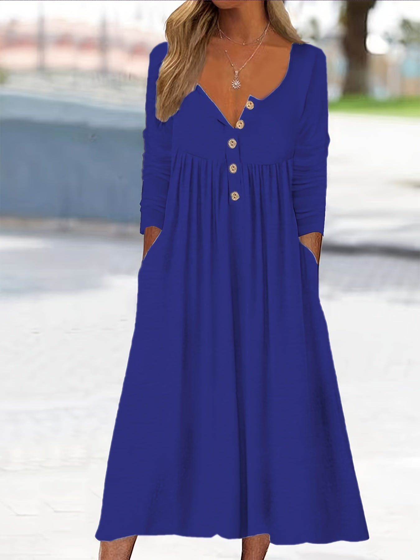 Zara - Robe Midi À Boutons Sur Le Devant