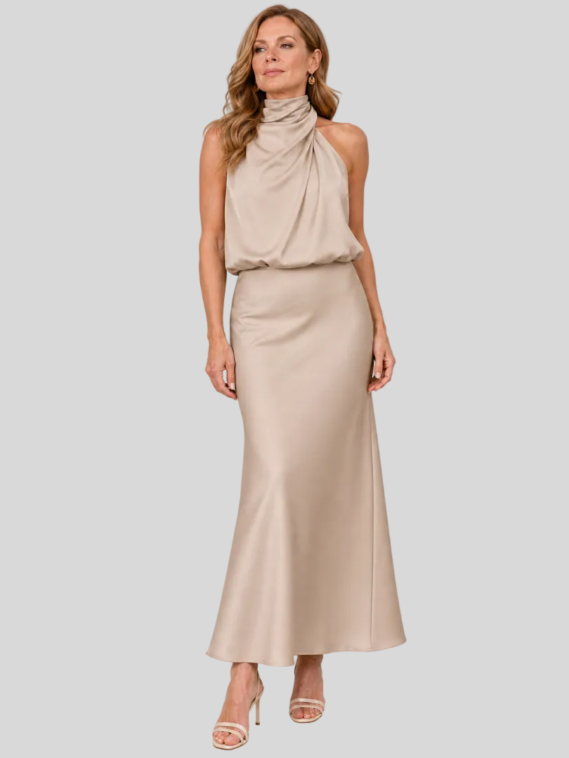 Manon – Robe Longue Satinée Élégante