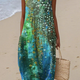 Océane – Robe Sans Manches Artistique