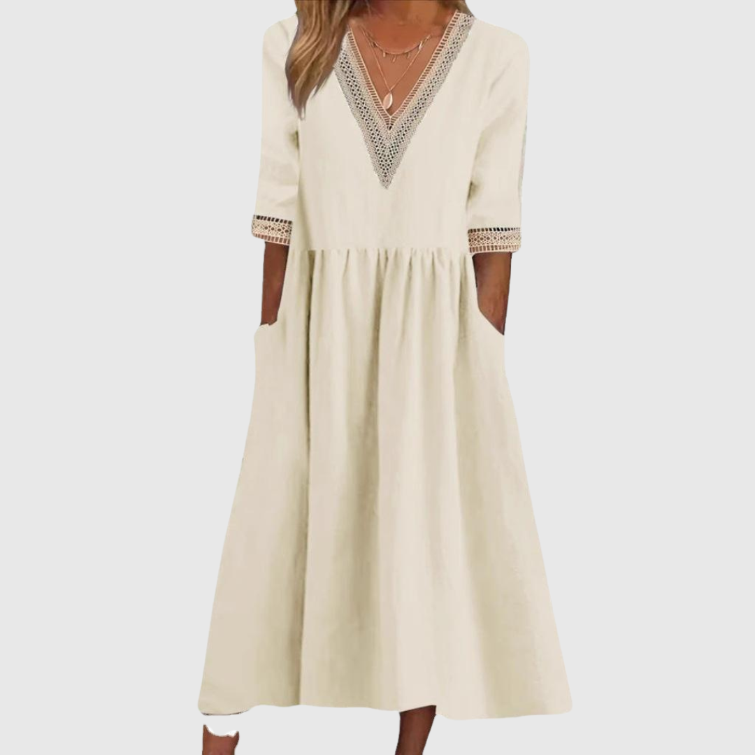 Livia - Robe Mi-Longue À Dentelle