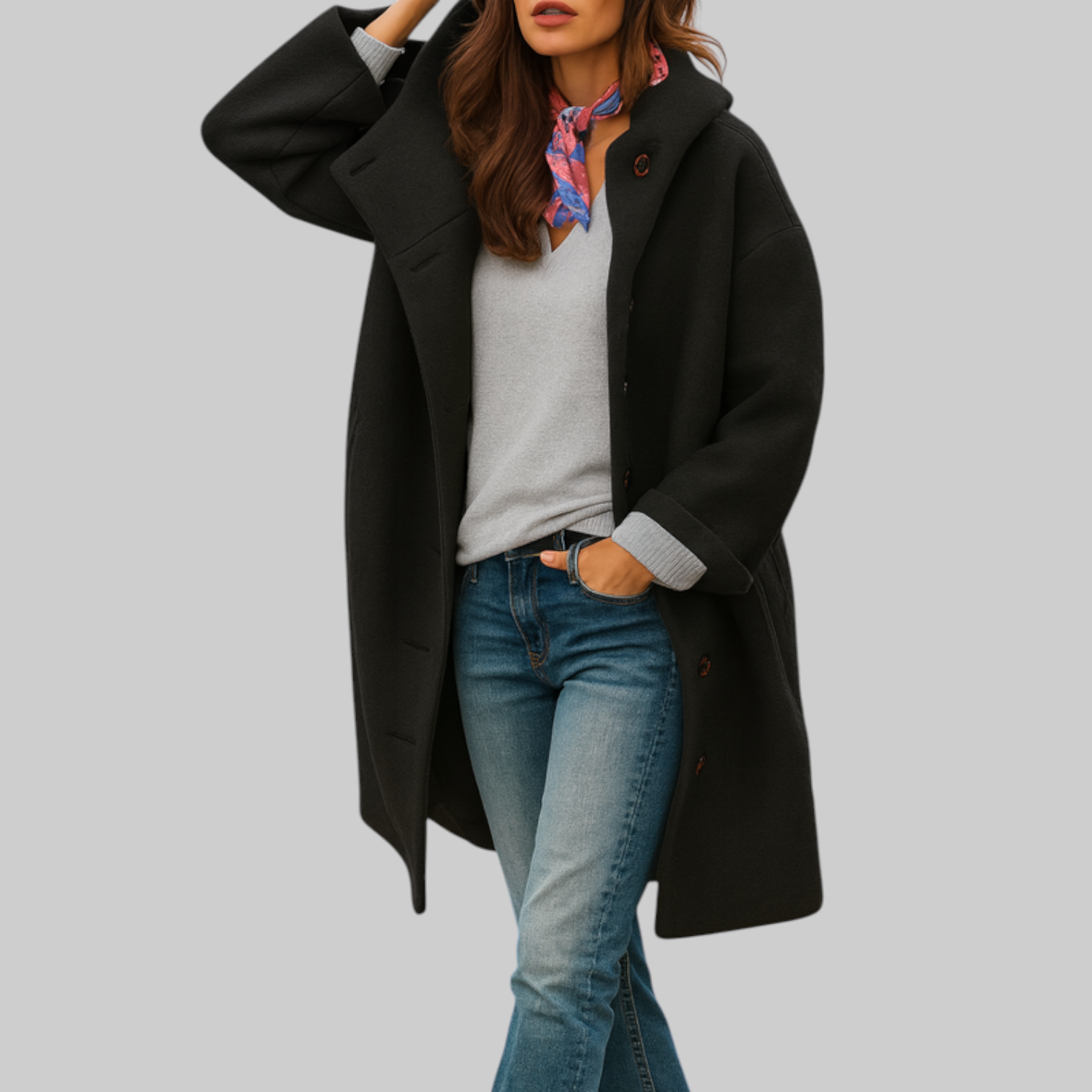 Freja - Manteau Quotidien De Longueur Moyenne Et Confortable