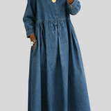 Clara - Robe en jean à col Peter Pan