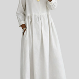Clara - Robe en jean à col Peter Pan