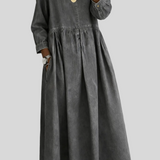 Clara - Robe en jean à col Peter Pan