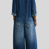 Elena - Combinaison denim épaules dénudées