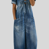 Maya - Combinaison denim col V