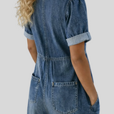 Maya - Combinaison denim col V