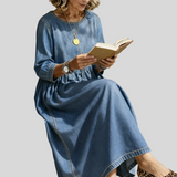 Melissa - Robe en jean col rond manches longues