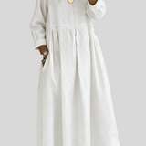 Melissa - Robe en jean col rond manches longues