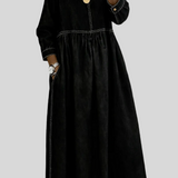 Melissa - Robe en jean col rond manches longues