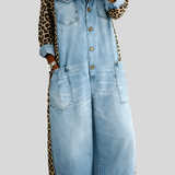 Amanda - Combinaison chemise en jean
