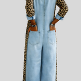 Amanda - Combinaison chemise en jean