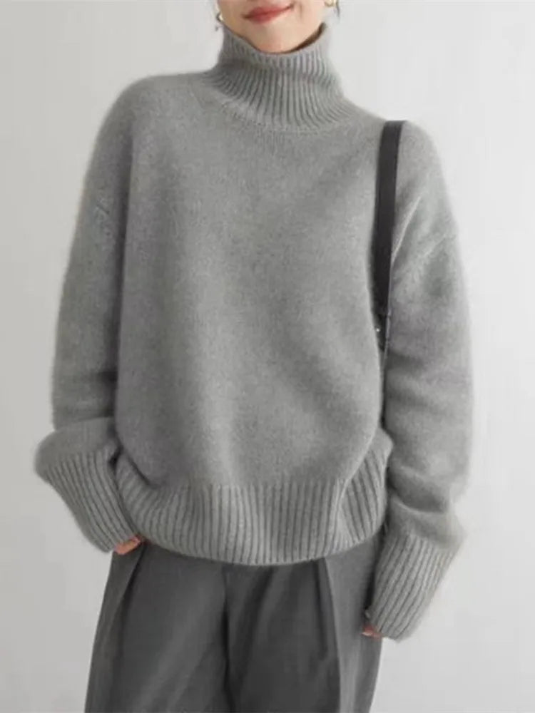 Amaya - Pull Col Roulé En Cachemire Luxueux