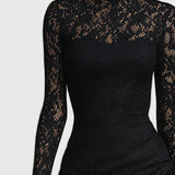 Monica - Robe Maxi Évasée En Dentelle Élégante