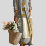 Sophie – Robe Bohème Graphique Élégance Moderne