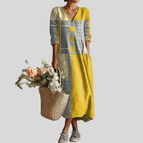 Camille – Robe Graphique Élégance
