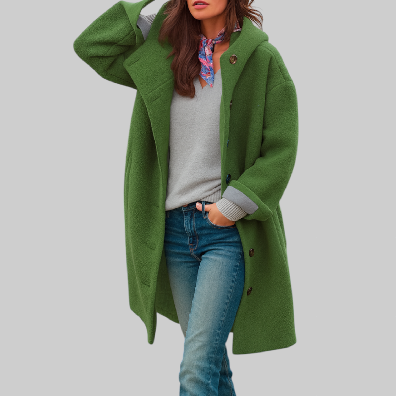 Freja - Manteau Quotidien De Longueur Moyenne Et Confortable