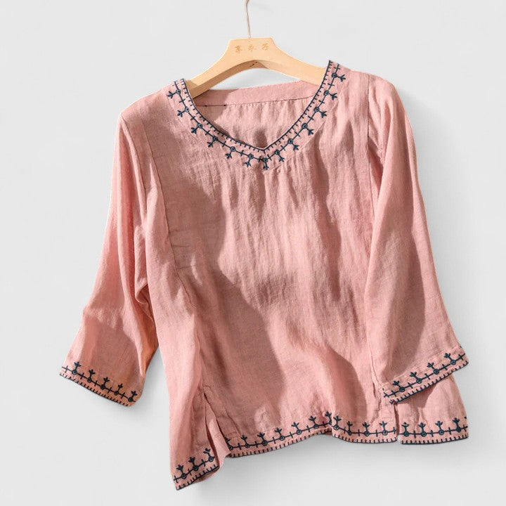 Taysia | Blouse Élégante à Col V