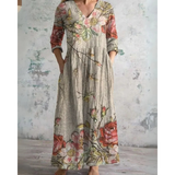 Eleanor - Robe Maxi Florale Vintage