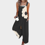 Clara – Combinaison Longue Fluide à Motif Floral