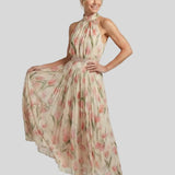 Aurelle – Robe Longue Plissée Élégante