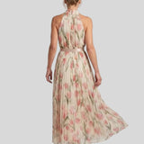 Aurelle – Robe Longue Plissée Élégante