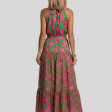 Léonie – Robe Longue Élégante à Col Halter
