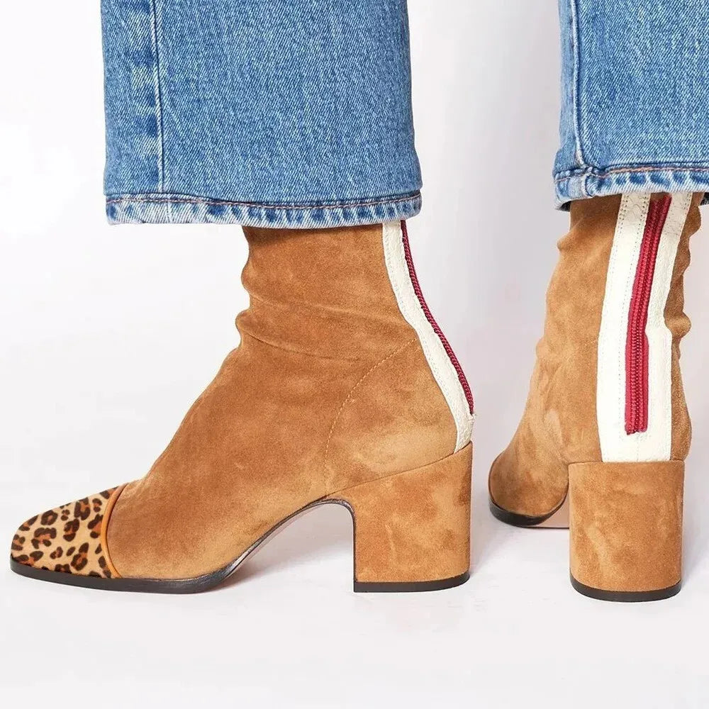 Victoria – Bottines Élégantes Effet Velours