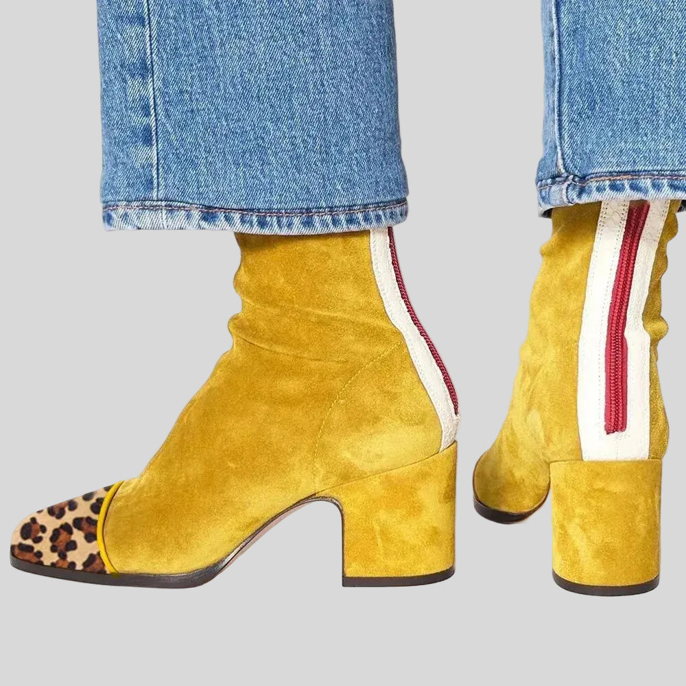 Victoria – Bottines Élégantes Effet Velours