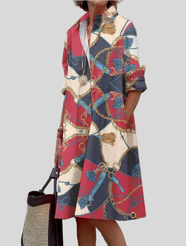 Marion - Robe chemise imprimée au charme raffiné
