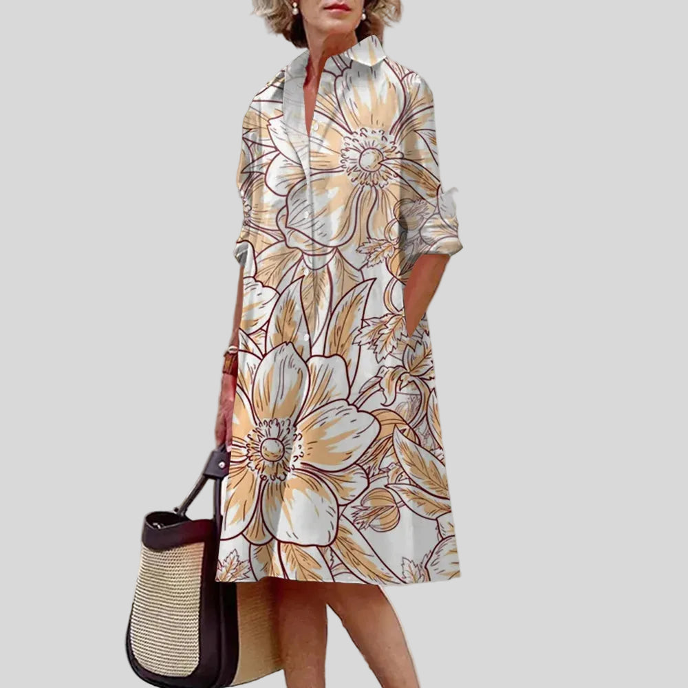 Aurore - Robe Chemise Florale Élégante