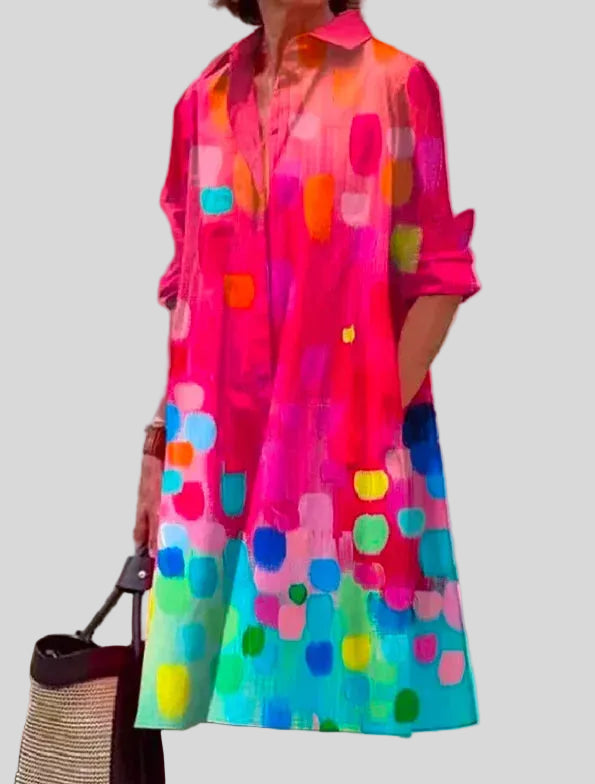 Marion - Robe chemise imprimée au charme raffiné