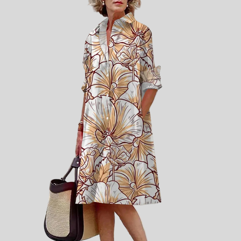 Aurore - Robe Chemise Florale Élégante
