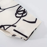 Vestido Midi de Manga Longa com Estampa Abstrata de Rosto para Mulheres, Estilo de Férias, Vestido Casual de Verão, Ajuste Solto e Elegante em Corte A