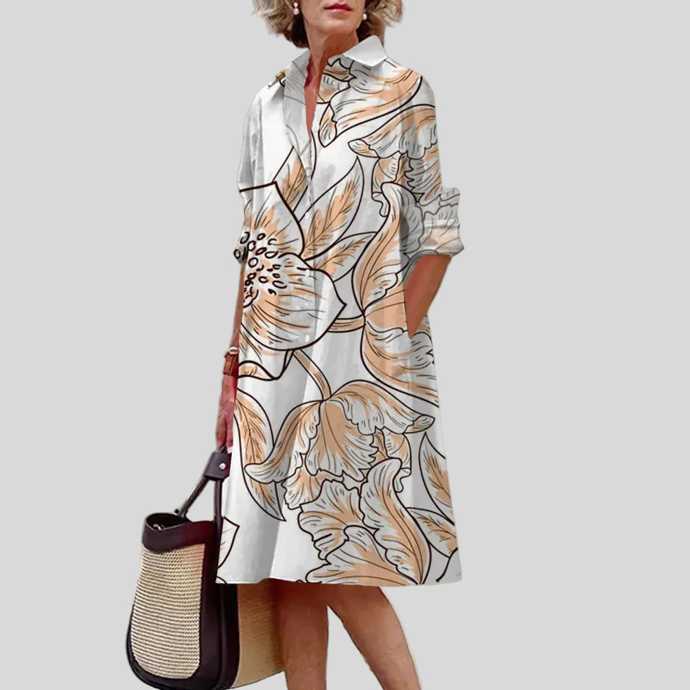 Aurore - Robe Chemise Florale Élégante
