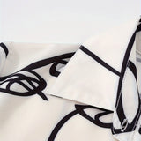 Vestido Midi de Manga Longa com Estampa Abstrata de Rosto para Mulheres, Estilo de Férias, Vestido Casual de Verão, Ajuste Solto e Elegante em Corte A