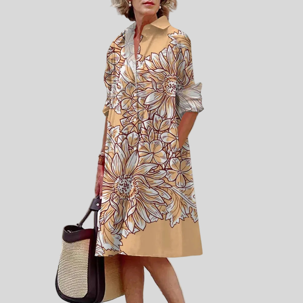 Aurore - Robe Chemise Florale Élégante