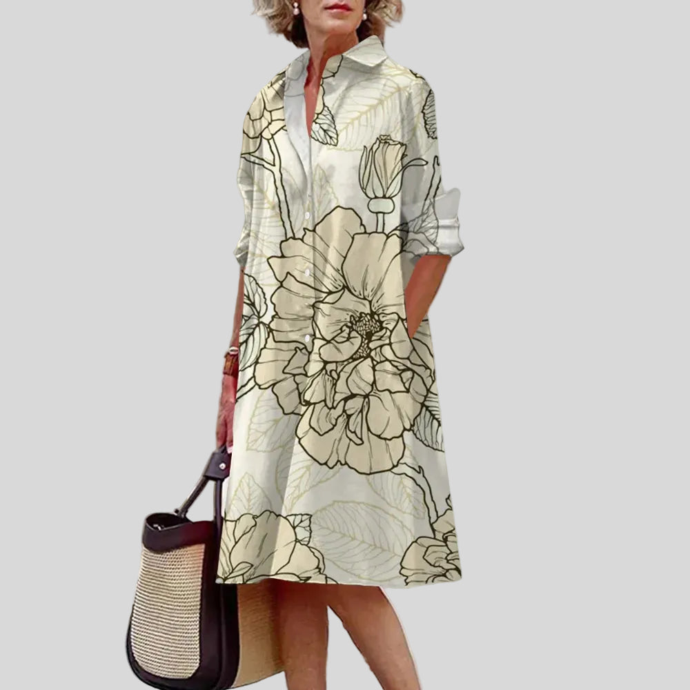 Aurore - Robe Chemise Florale Élégante