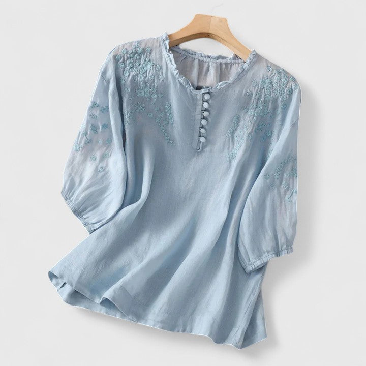 Vasilene - Blouse Élégante À Boutons