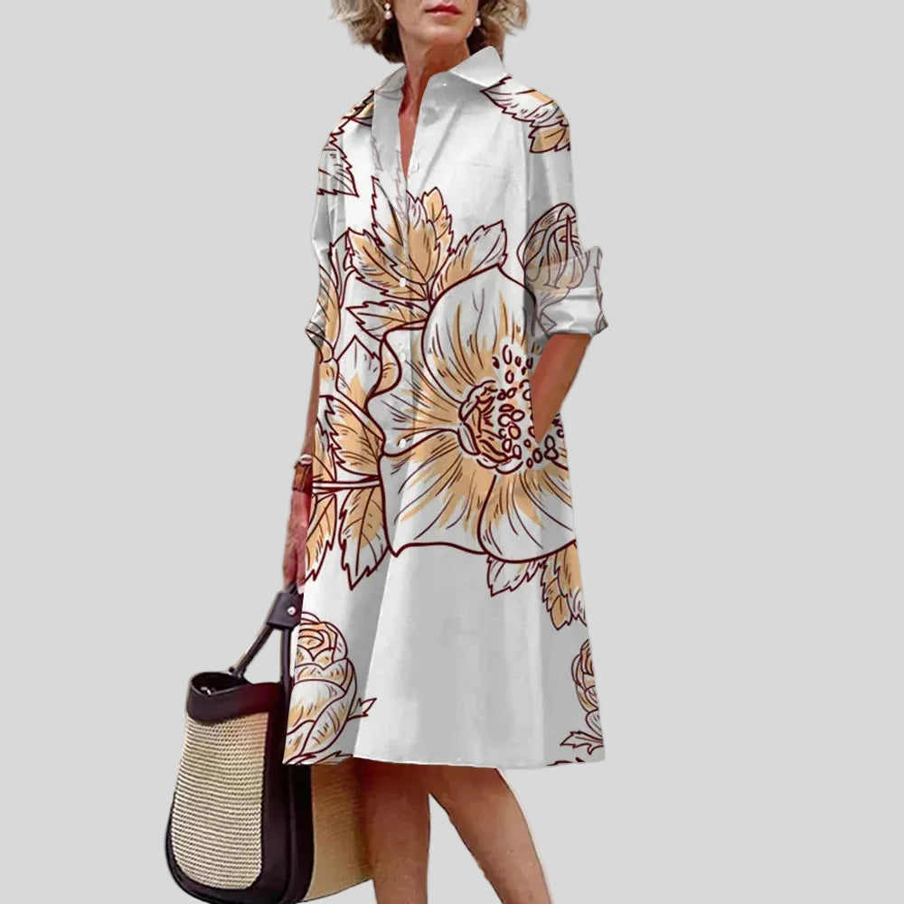 Aurore - Robe Chemise Florale Élégante