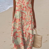 Margaux – Robe Sans Manches à Imprimé Floral