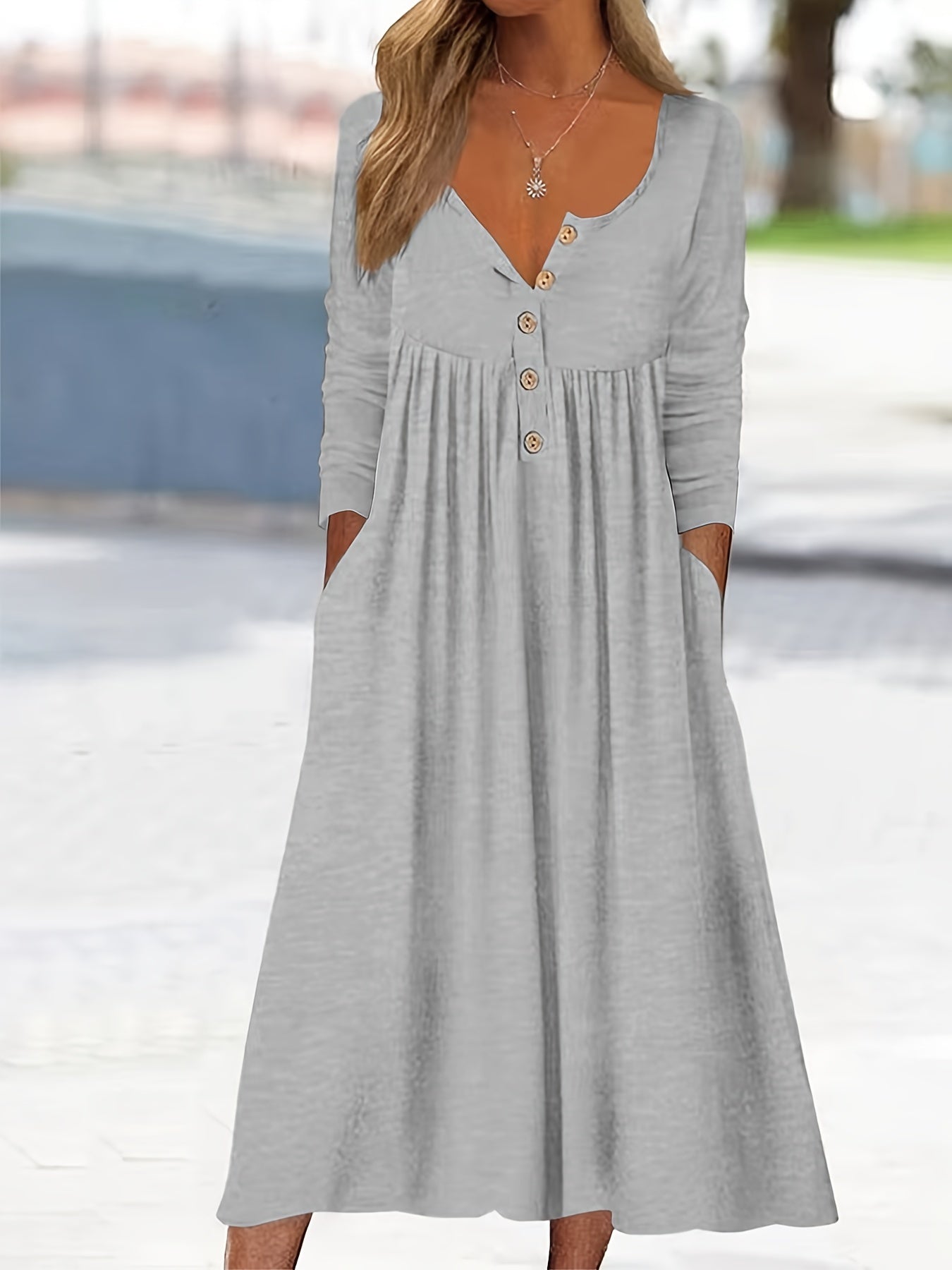 Zara - Robe Midi À Boutons Sur Le Devant