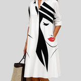 Sophie - Robe Chemise Artistique Élégante