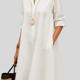 Madeleine - Robe Chemise Blanche Intemporelle