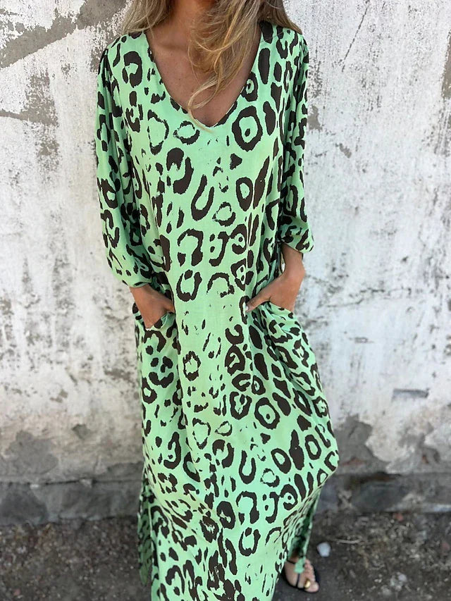Jessa - Robe Maxi Léopard