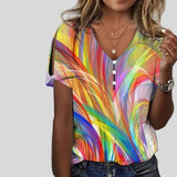 Océane – T-shirt Artistique aux Couleurs Vibrantes
