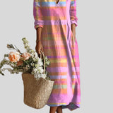Clémence – Robe Pastel Bohème Élégance Douce