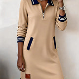 Sylvie - Robe En Coton Chic À Manches Longues